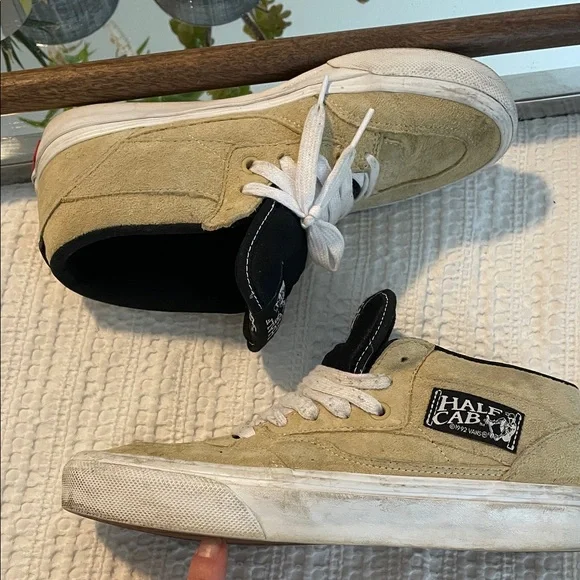 Vans Beige and Black Half Cab Suede Men's Sneakers - Picture 5 of 8